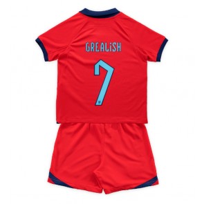 England Jack Grealish #7 Replica Away Stadium Kit for Kids World Cup 2022 Short Sleeve (+ pants)